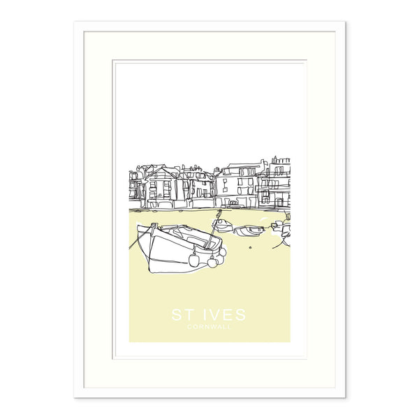 Framed Print-SH75F - St Ives Yellow Large Framed Print-Whistlefish