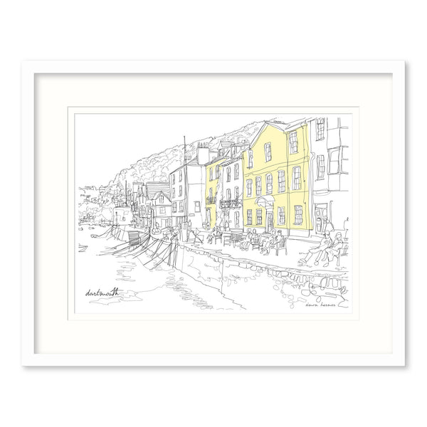 Framed Print-SH88F - Dartmouth Harbour Medium-Whistlefish