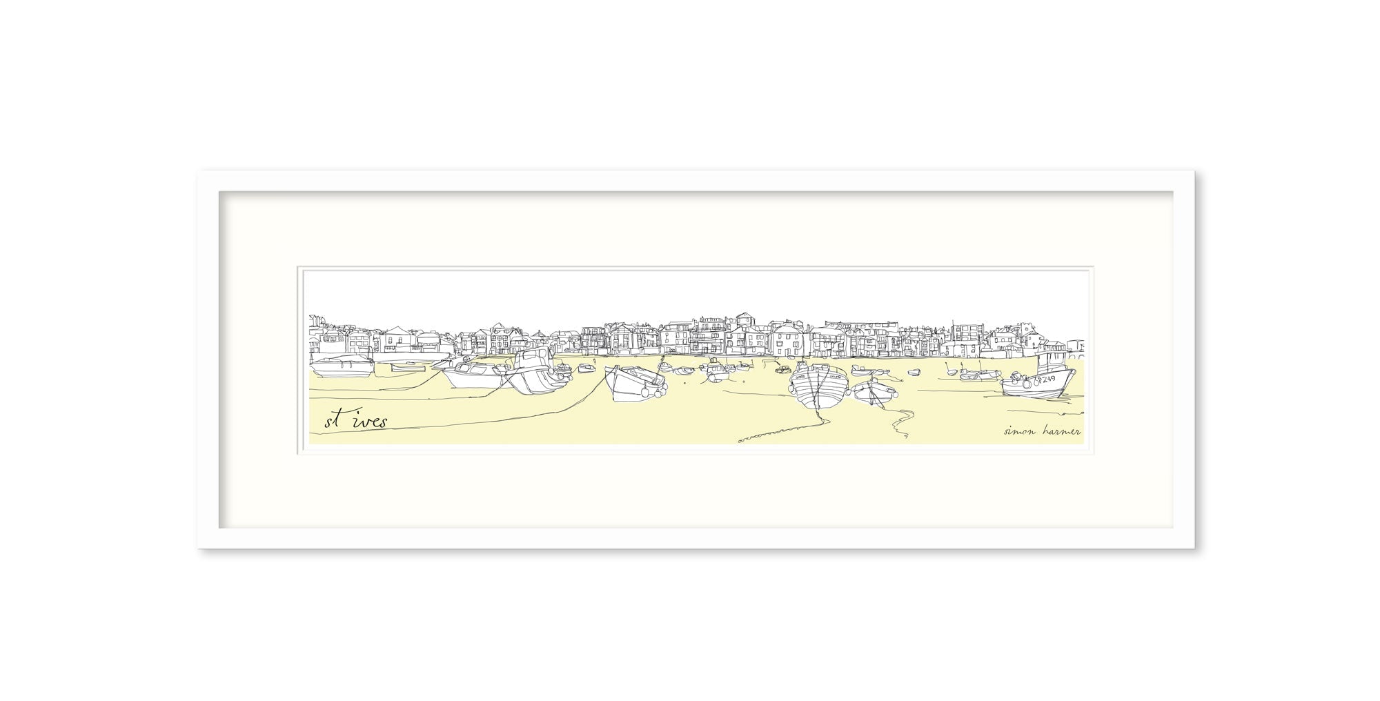 Framed Print-SH91F - St Ives Harbour Medium-Whistlefish