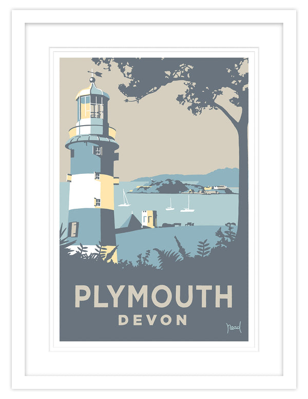 Framed Print-SR47F - Plymouth Small Framed Print-Whistlefish