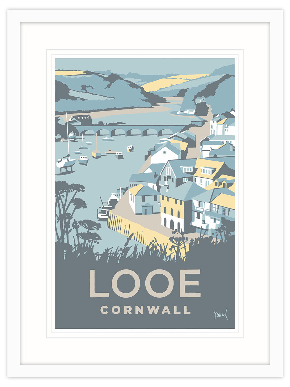 Framed Print-SR52F - Looe Framed Print-Whistlefish