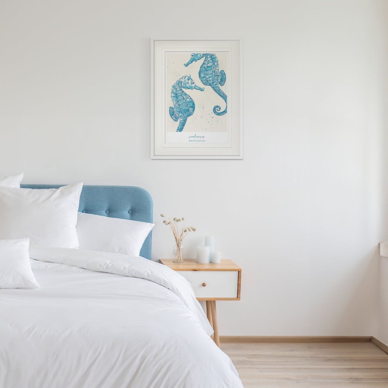 Framed Print-WF041289F - Seahorses Large Framed Print-Whistlefish