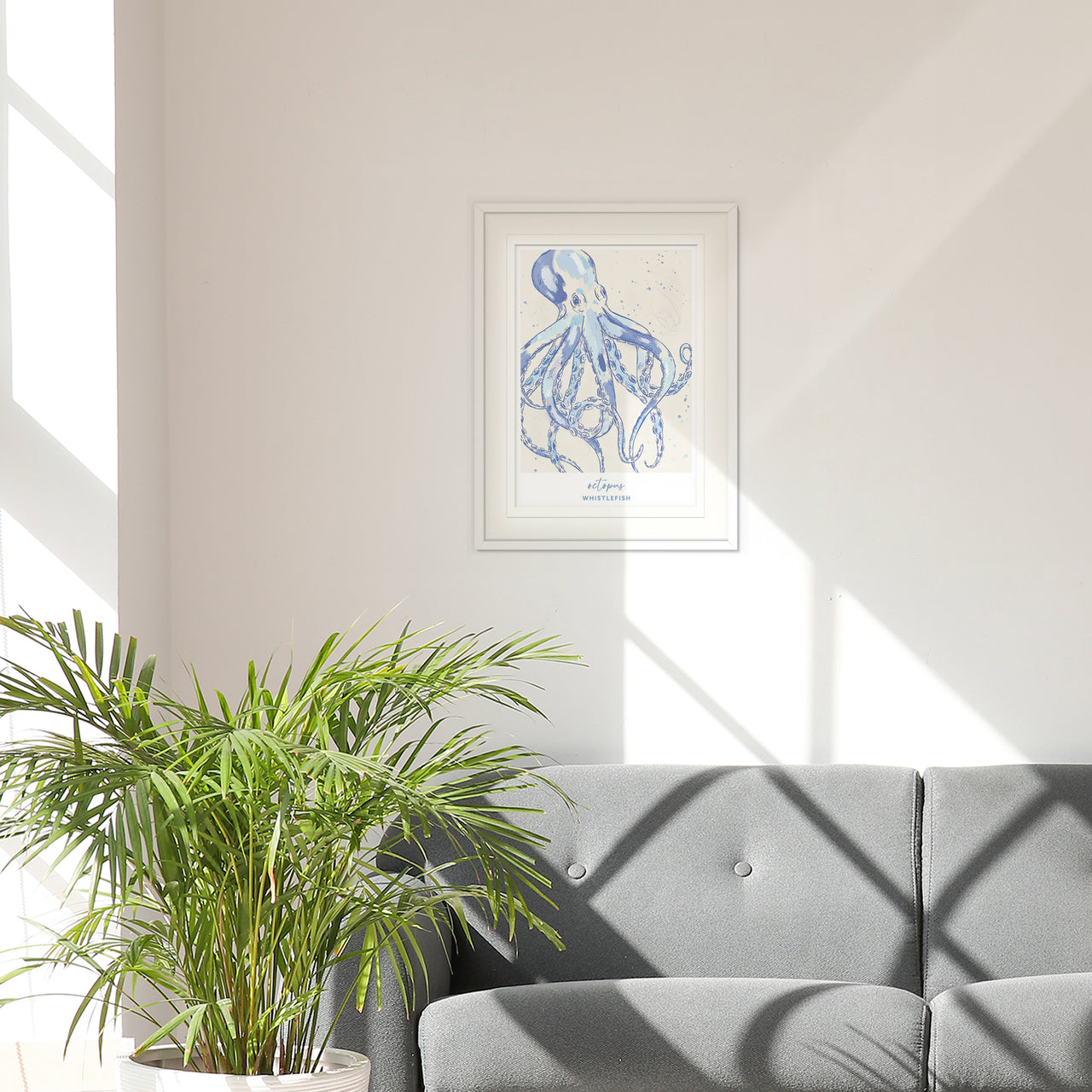 Framed Print-WF041294F - Octopus Large Framed Print-Whistlefish