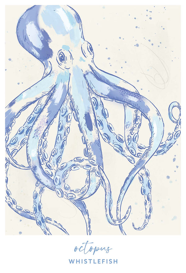 Framed Print-WF041294F - Octopus Large Framed Print-Whistlefish