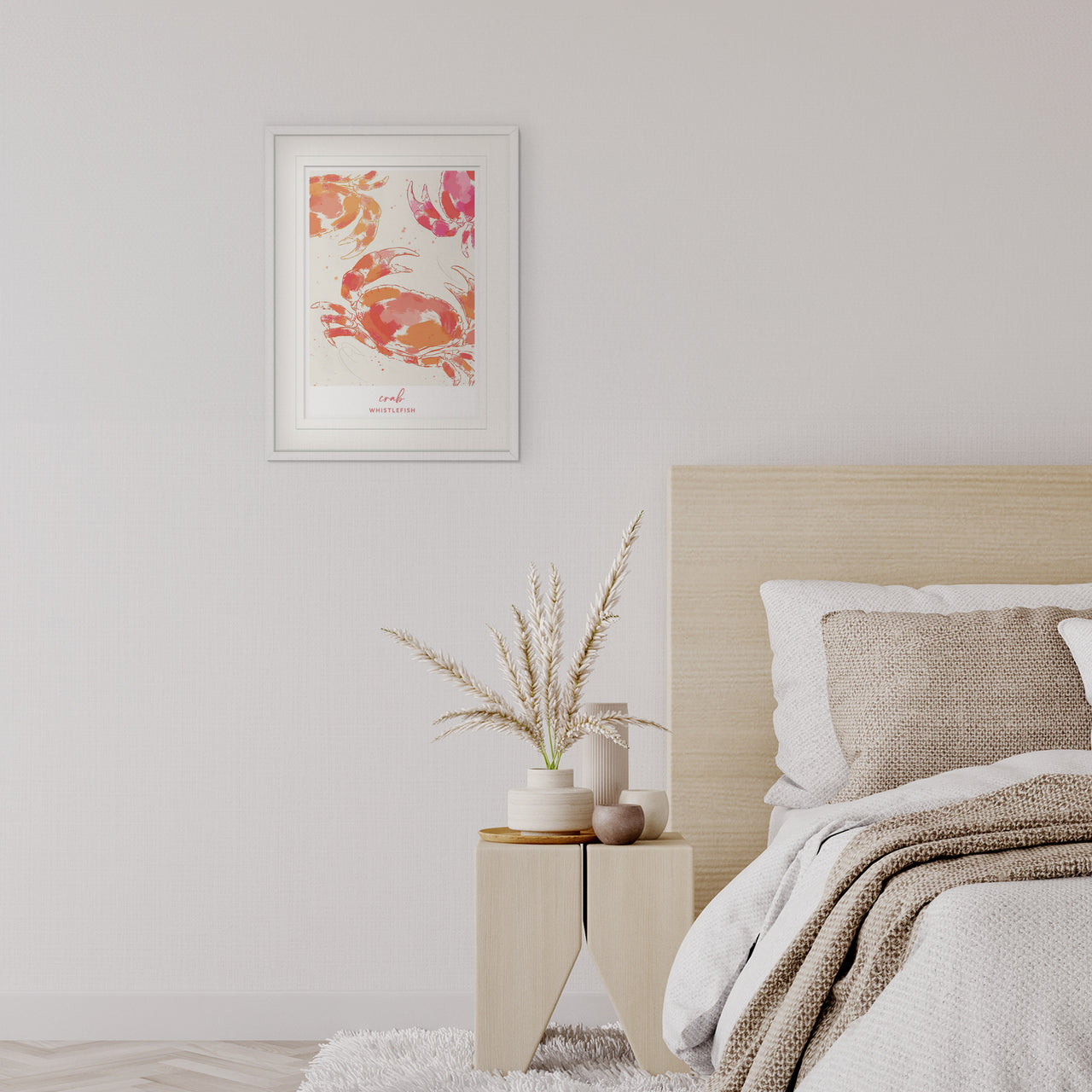 Framed Print-WF041295F - Crab Large Framed Print-Whistlefish