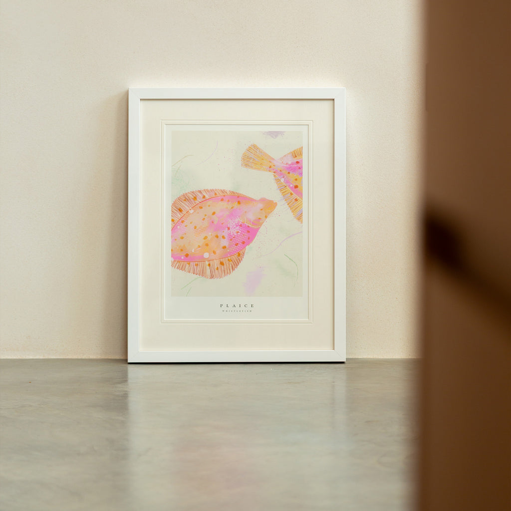 Framed Print-WF1035F - Seagrass Plaice Small Framed Print-Whistlefish