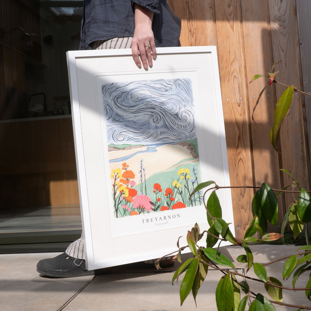 Framed Print-WF1059F - Treyarnon Lino Large Framed Print-Whistlefish