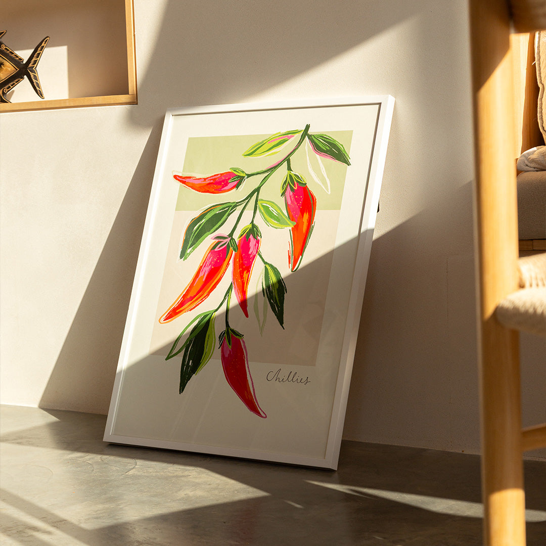 Framed Print-WF1090F - Chillies Framed Print-Whistlefish