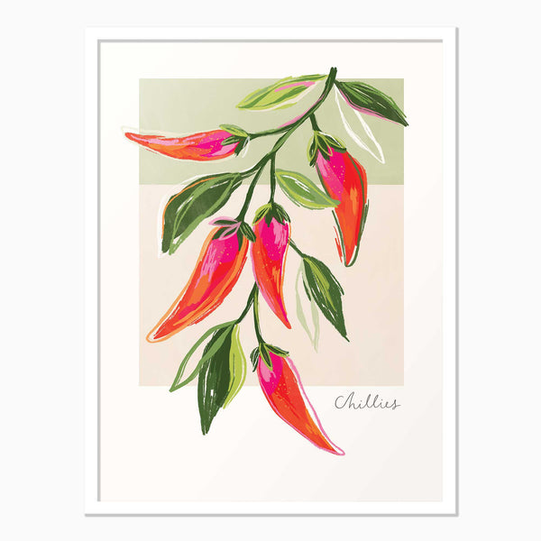Framed Print-WF1090F - Chillies Framed Print-Whistlefish