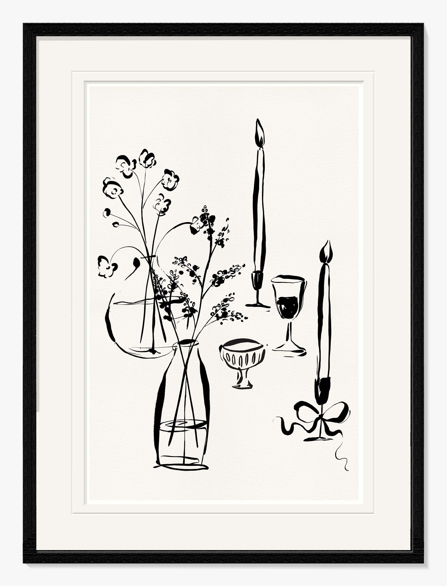 Framed Print-WF1099F - Table Setting Framed Print-Whistlefish