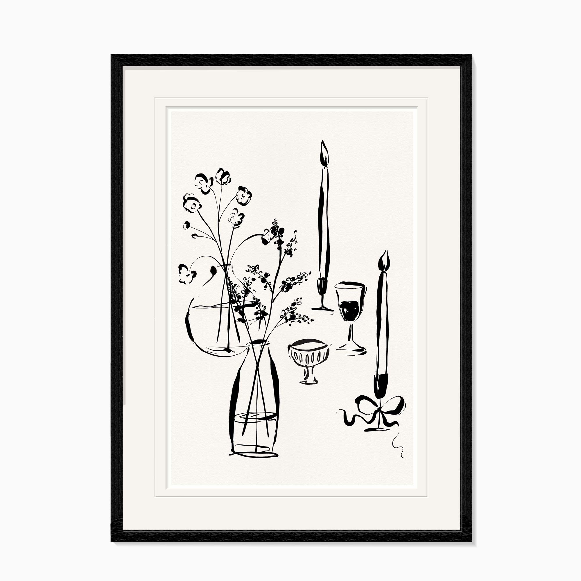 Framed Print-WF1099F - Table Setting Framed Print-Whistlefish