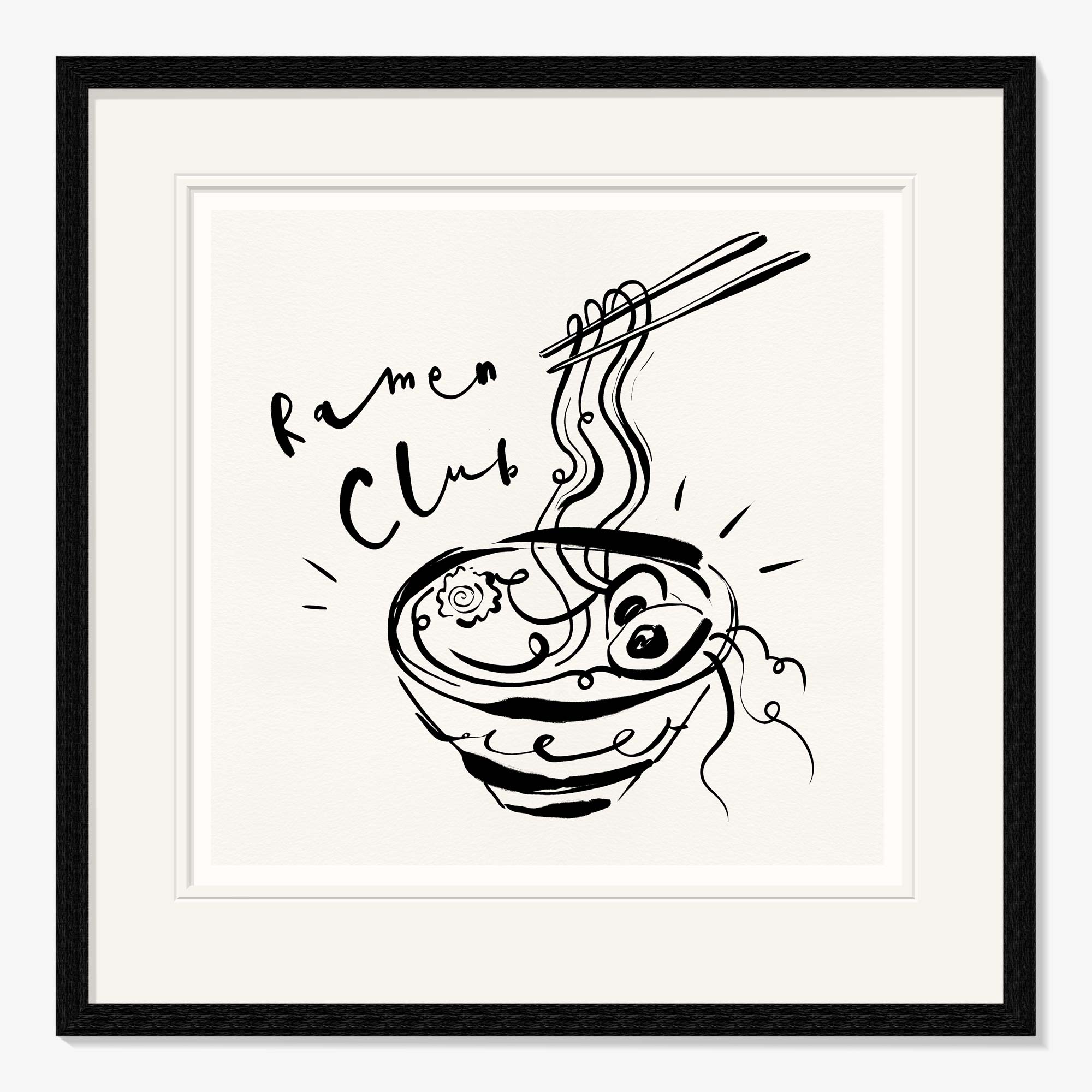 Framed Print-WF1101F - Ramen Club Framed Print-Whistlefish