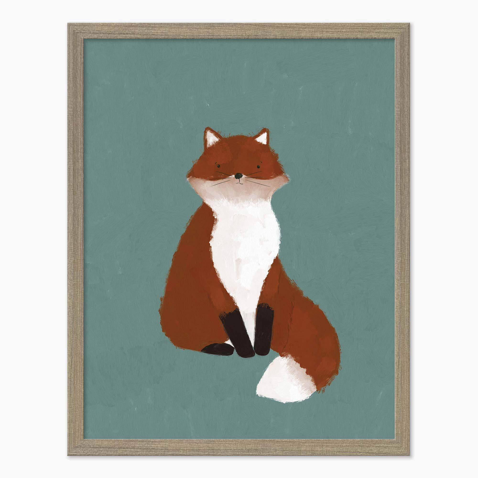 Framed Print-WF1110F - Fox Medium Framed Print-Whistlefish
