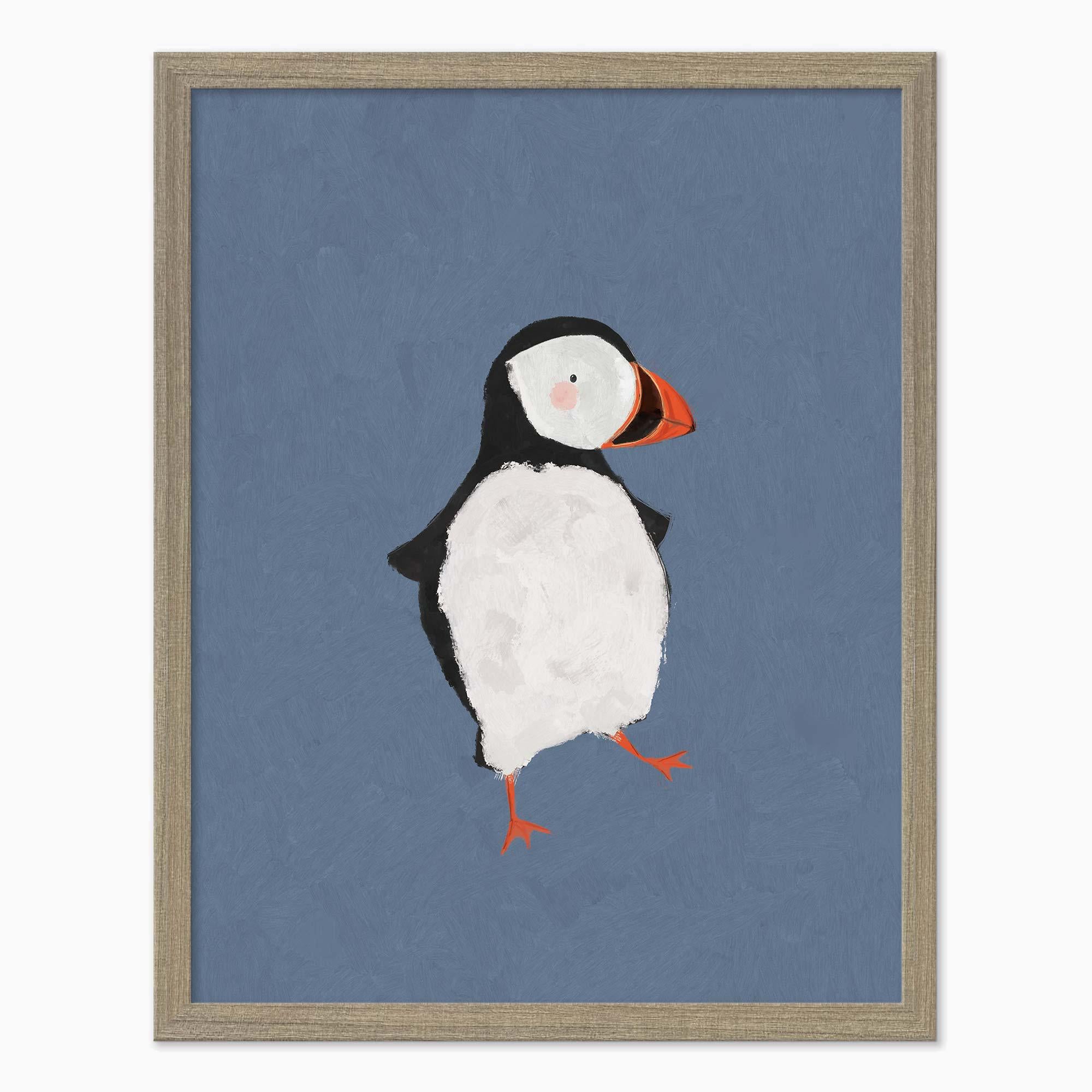 Framed Print-WF1111F - Puffin Medium Framed Print-Whistlefish