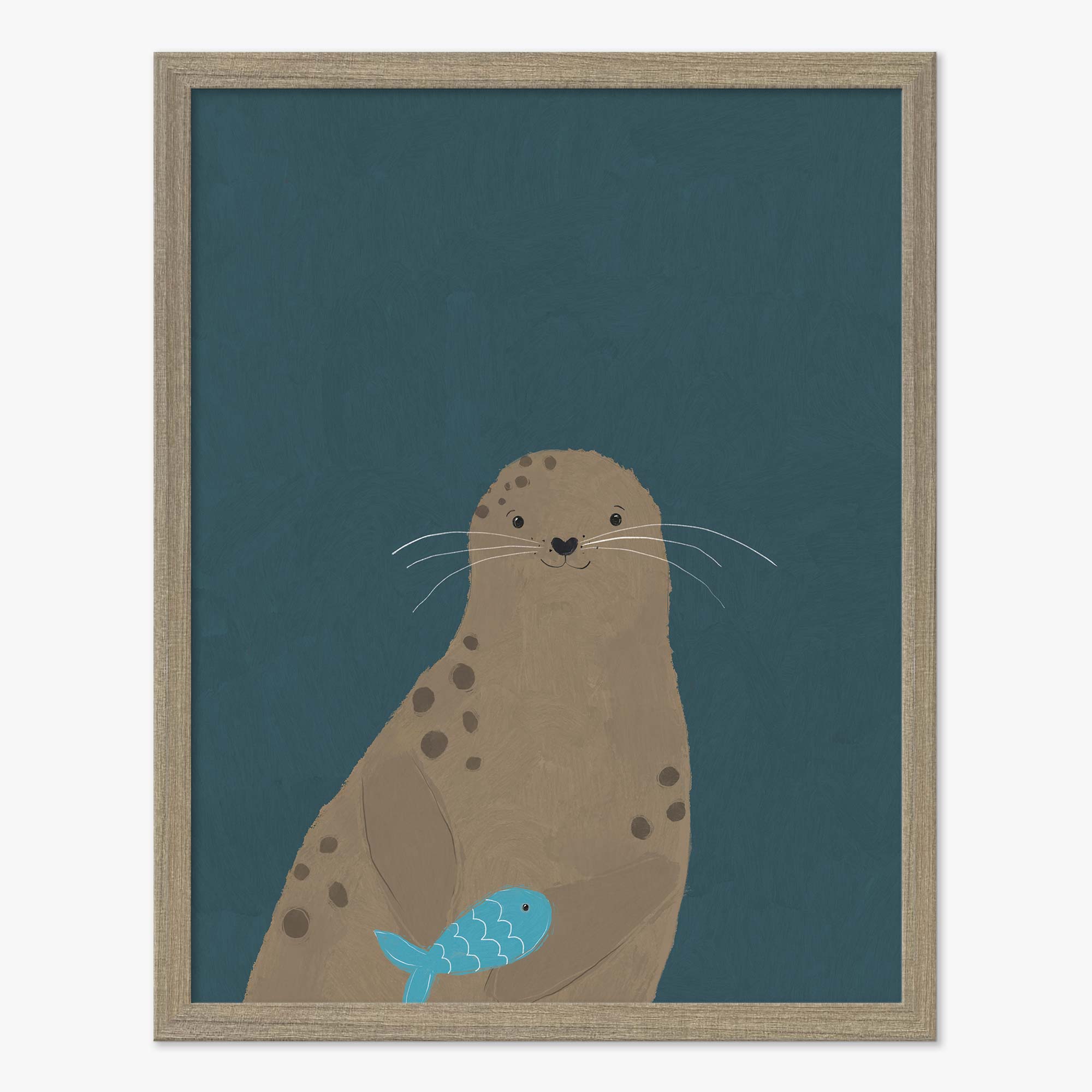 Framed Print-WF1112F - Seal Large Framed Print-Whistlefish
