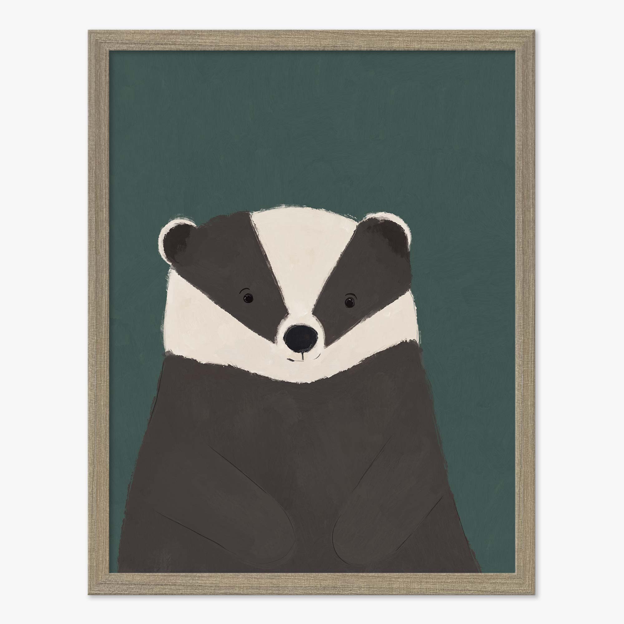 Framed Print-WF1113F - Badger Large Framed Print-Whistlefish