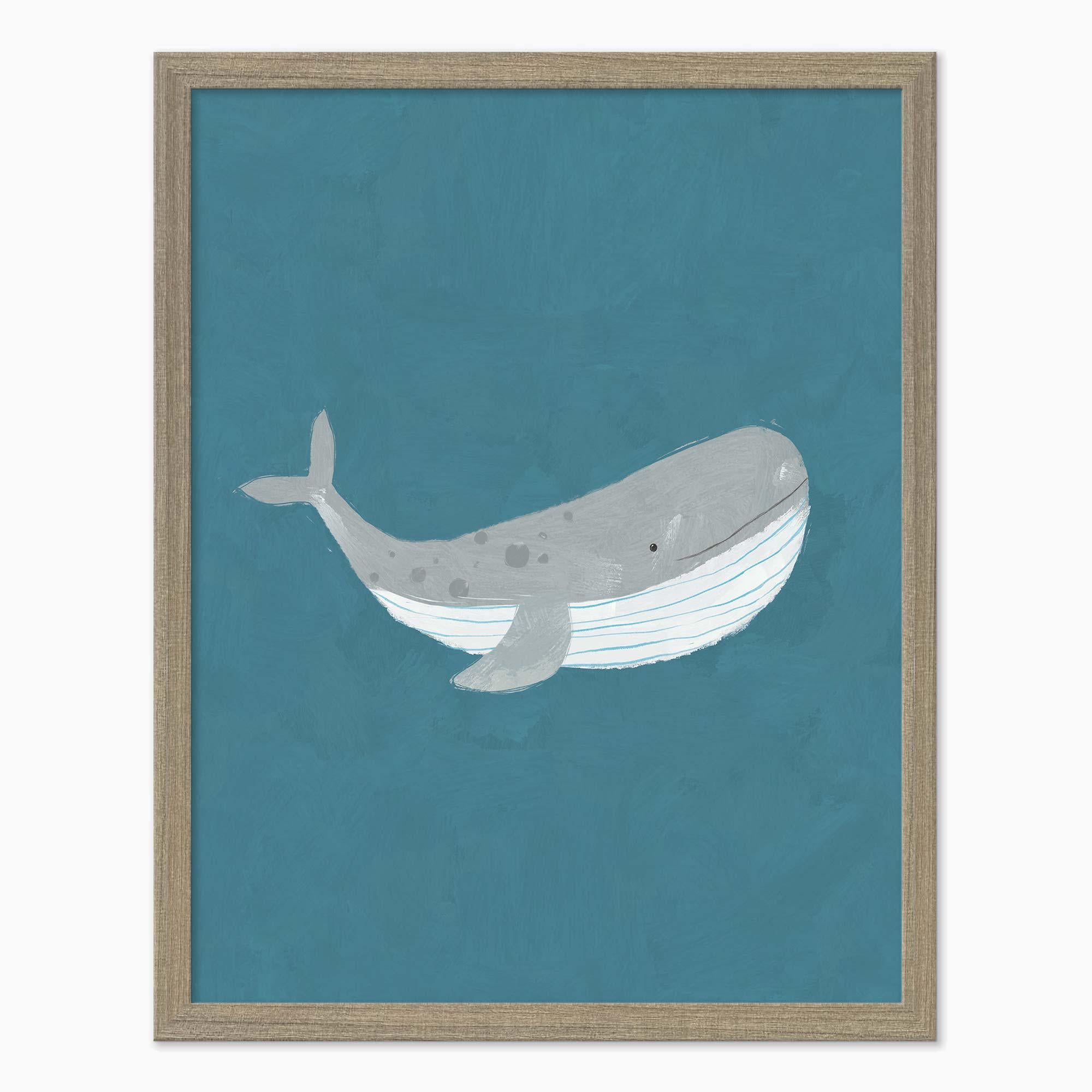 Framed Print-WF1116F - Whale Medium Framed Print-Whistlefish