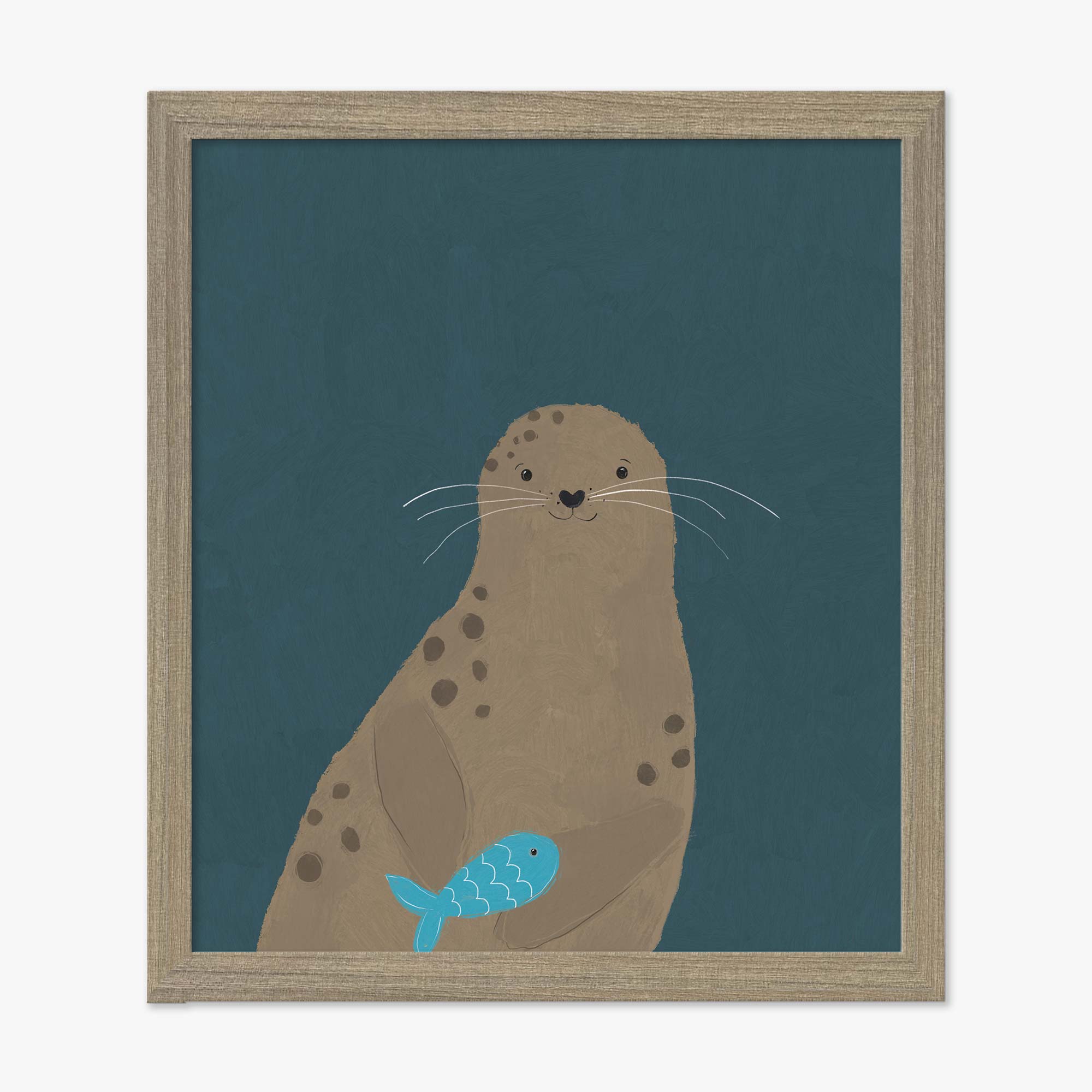 Framed Print-WF1122F - Seal Small Framed Print-Whistlefish