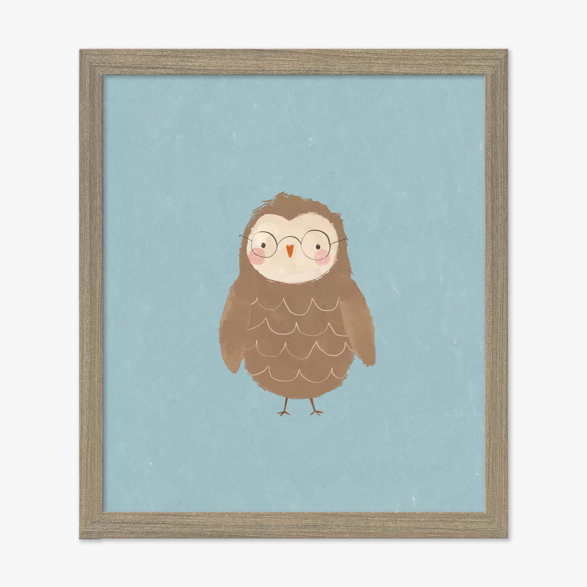 Framed Print-WF1125F - Owl Small Framed Print-Whistlefish