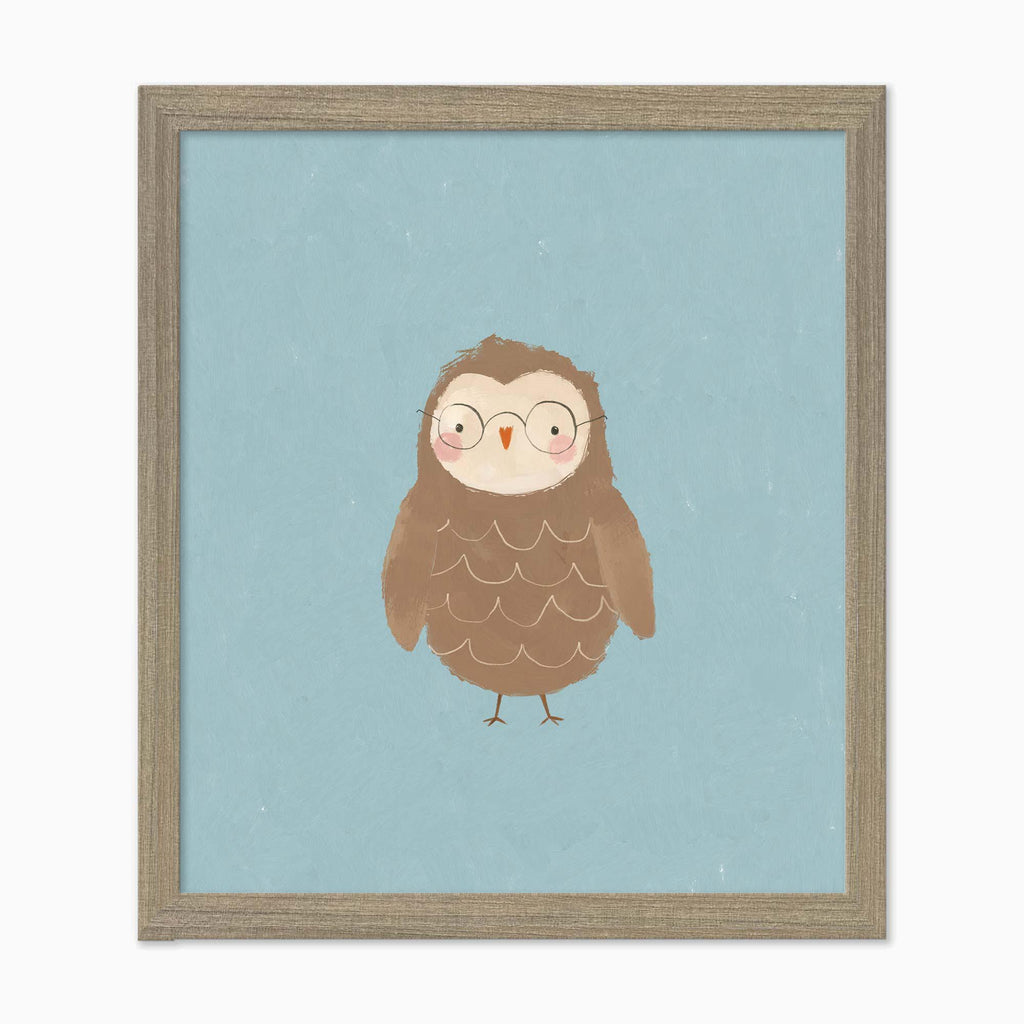 Framed Print-WF1125F - Owl Small Framed Print-Whistlefish