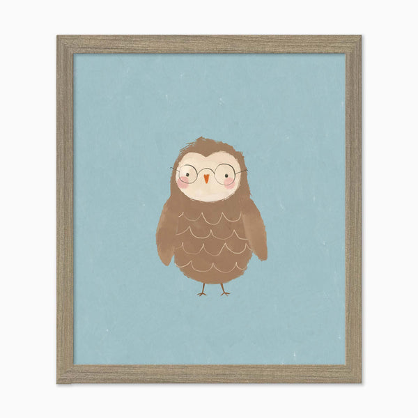 Framed Print-WF1125F - Owl Small Framed Print-Whistlefish