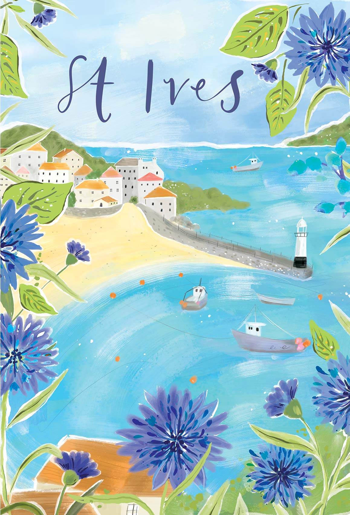 Framed Print-WF1128F - St Ives Large Framed Print-Whistlefish