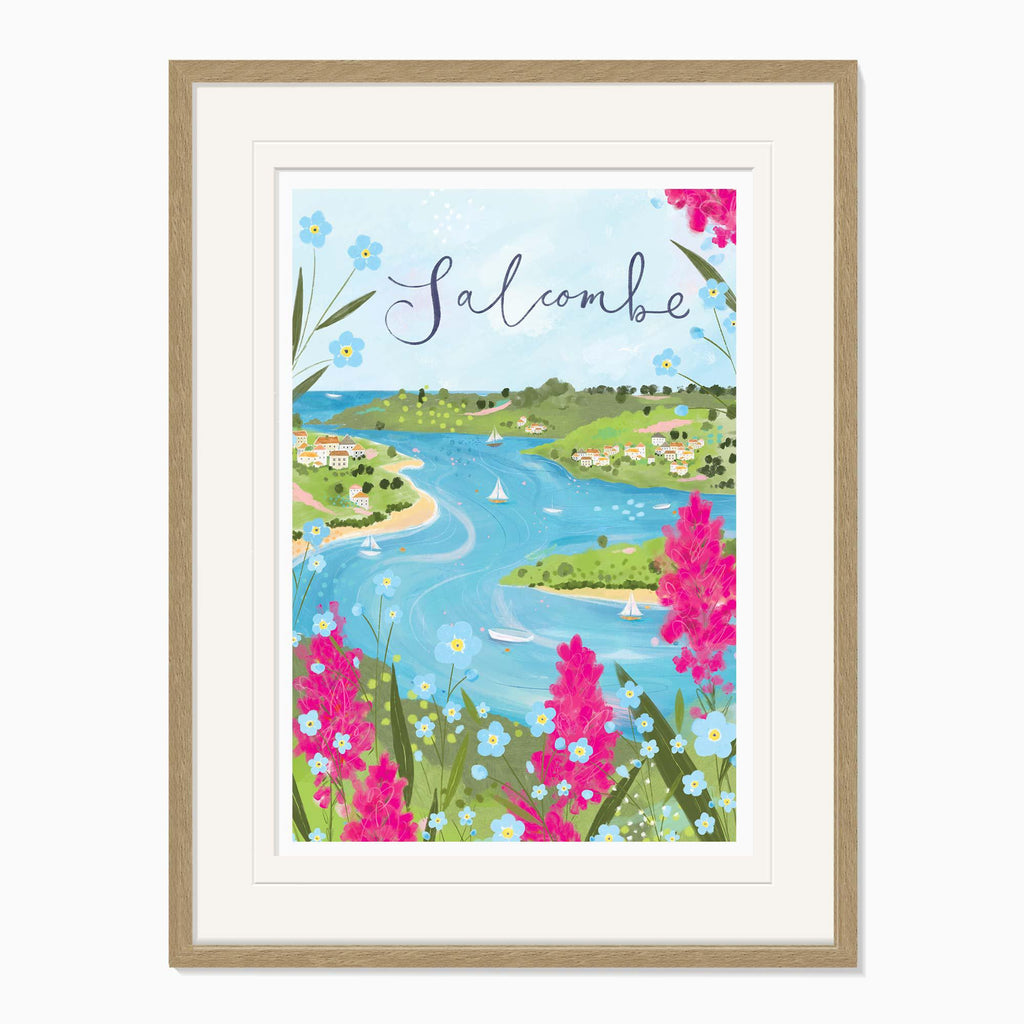 Framed Print-WF1149F - Salcombe Large Framed Print-Whistlefish