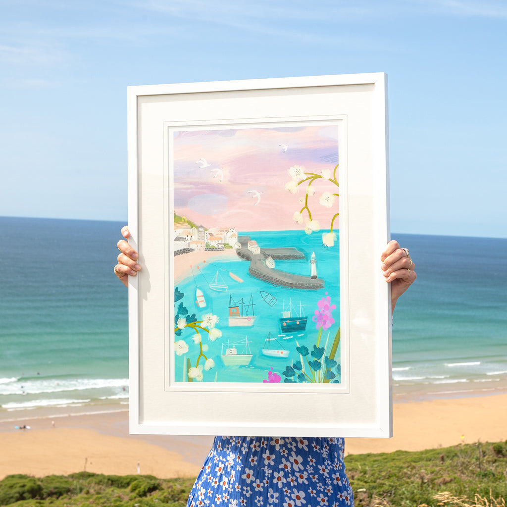 Framed Print-WF1155F - St Ives Spring Light Framed Print-Whistlefish