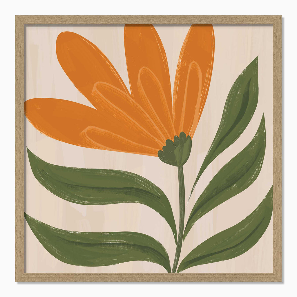 Framed Print-WF1162F - Amber Petal Framed Print-Whistlefish