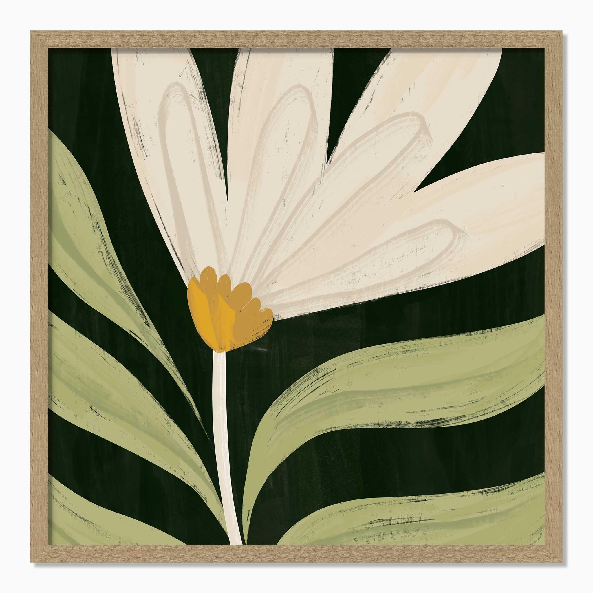 Framed Print-WF1163F - Verdant Daisy Framed Print-Whistlefish
