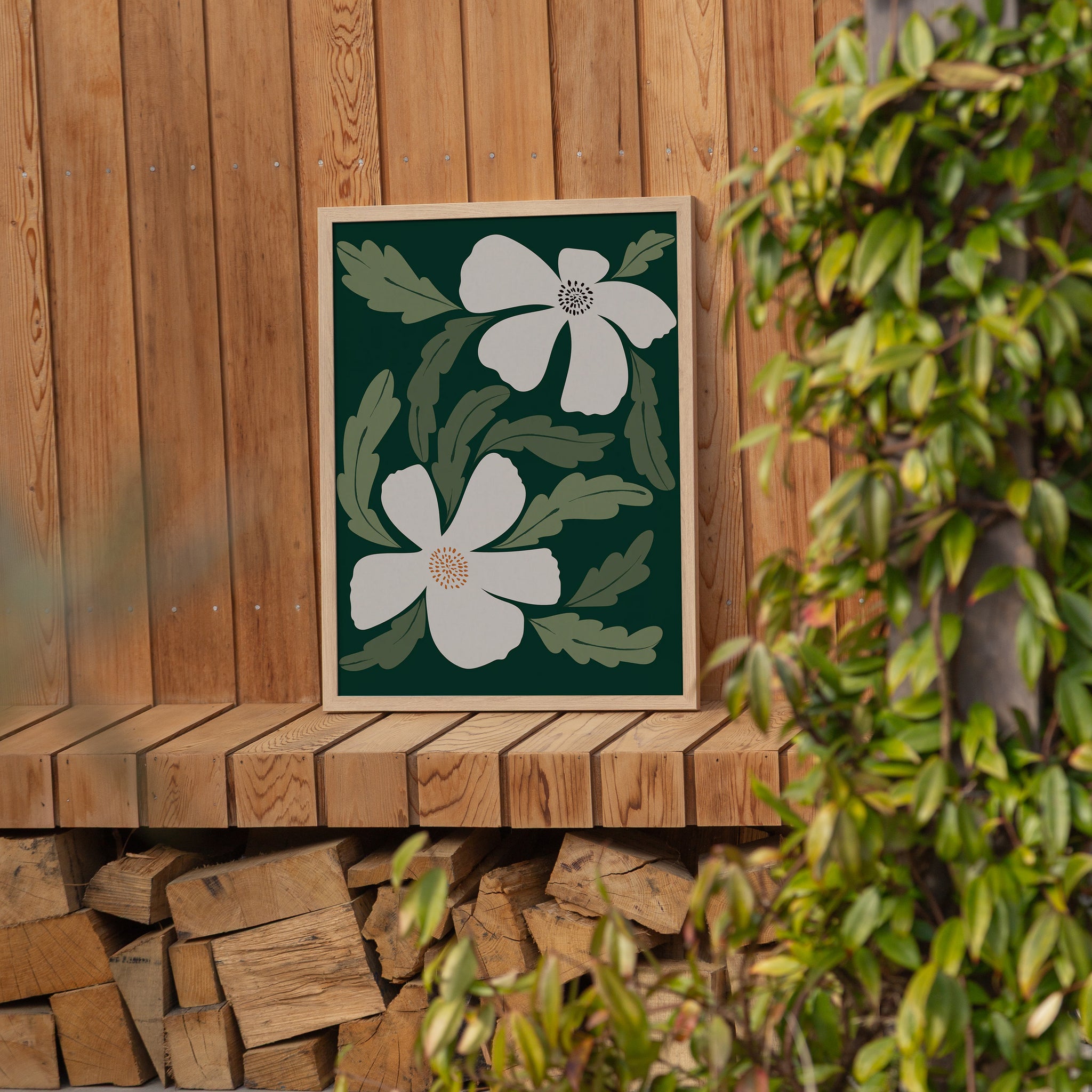 Framed Print-WF1171F - Evening Garden Framed Print-Whistlefish