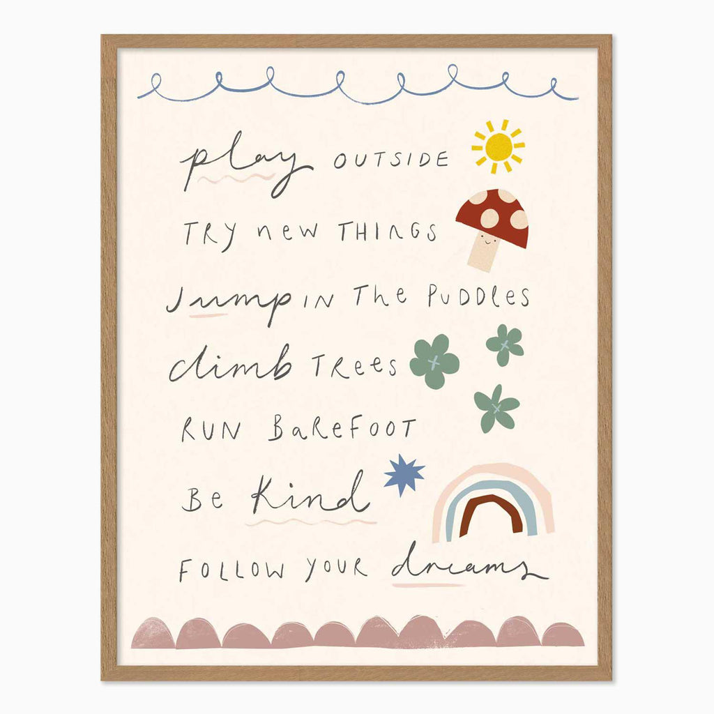 Framed Print-WF1179F - Play Outside Medium Framed Print-Whistlefish