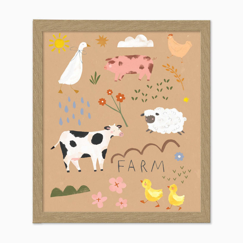 Framed Print-WF1189F - Down on the Farm Small Framed Print-Whistlefish