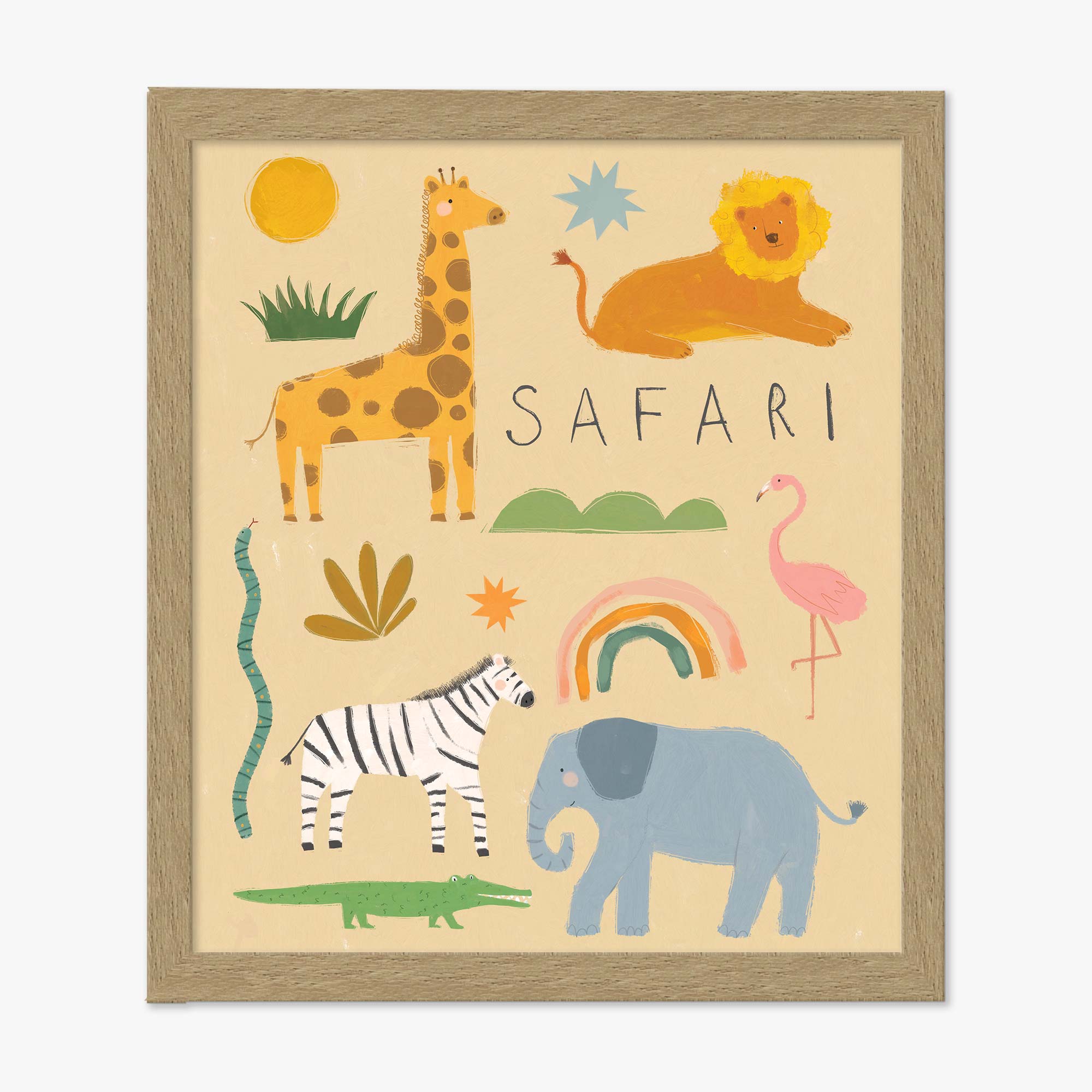 Framed Print-WF1190F - Safari Adventure Small Framed Print-Whistlefish