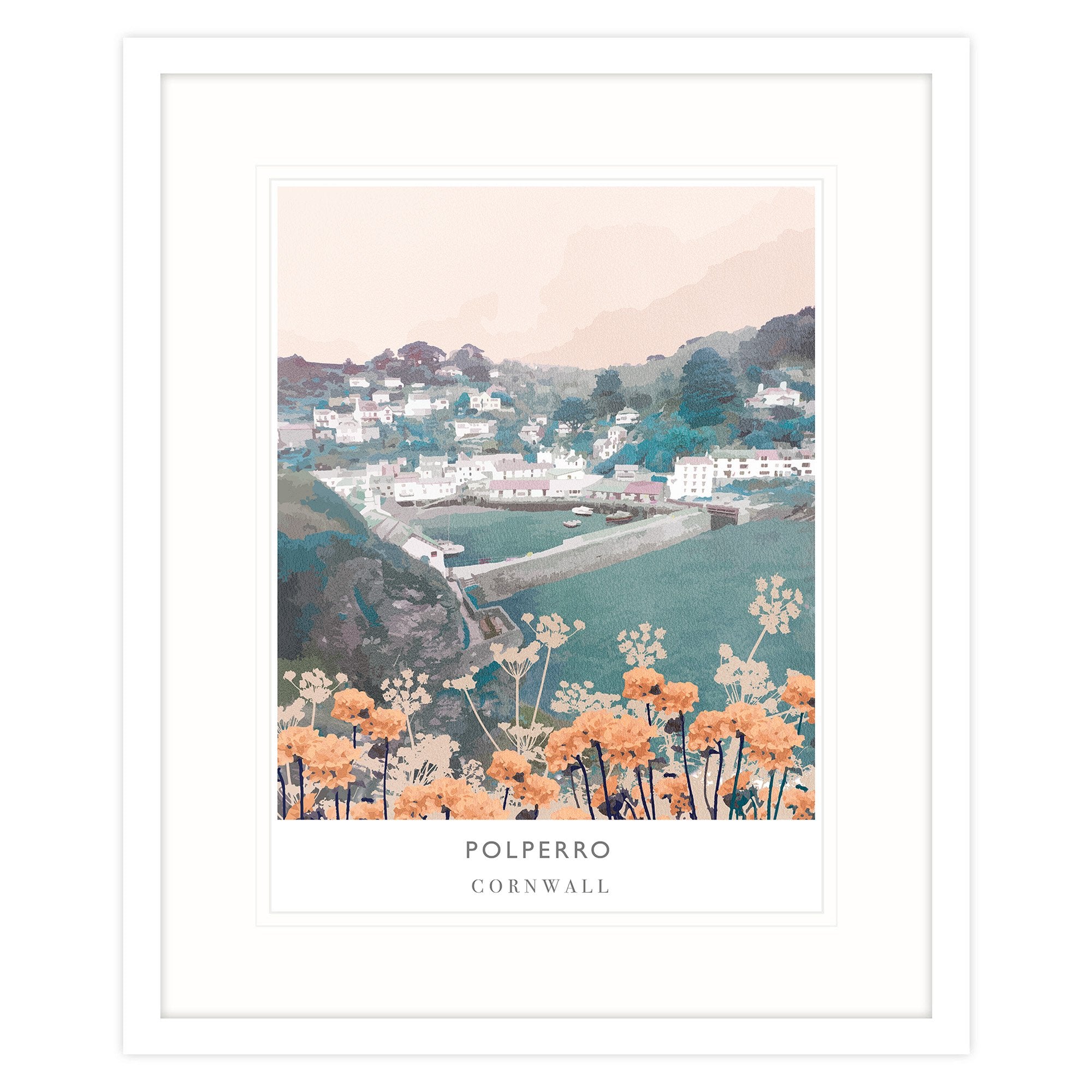 Framed Print-WF119F - Polperro Framed Print-Whistlefish