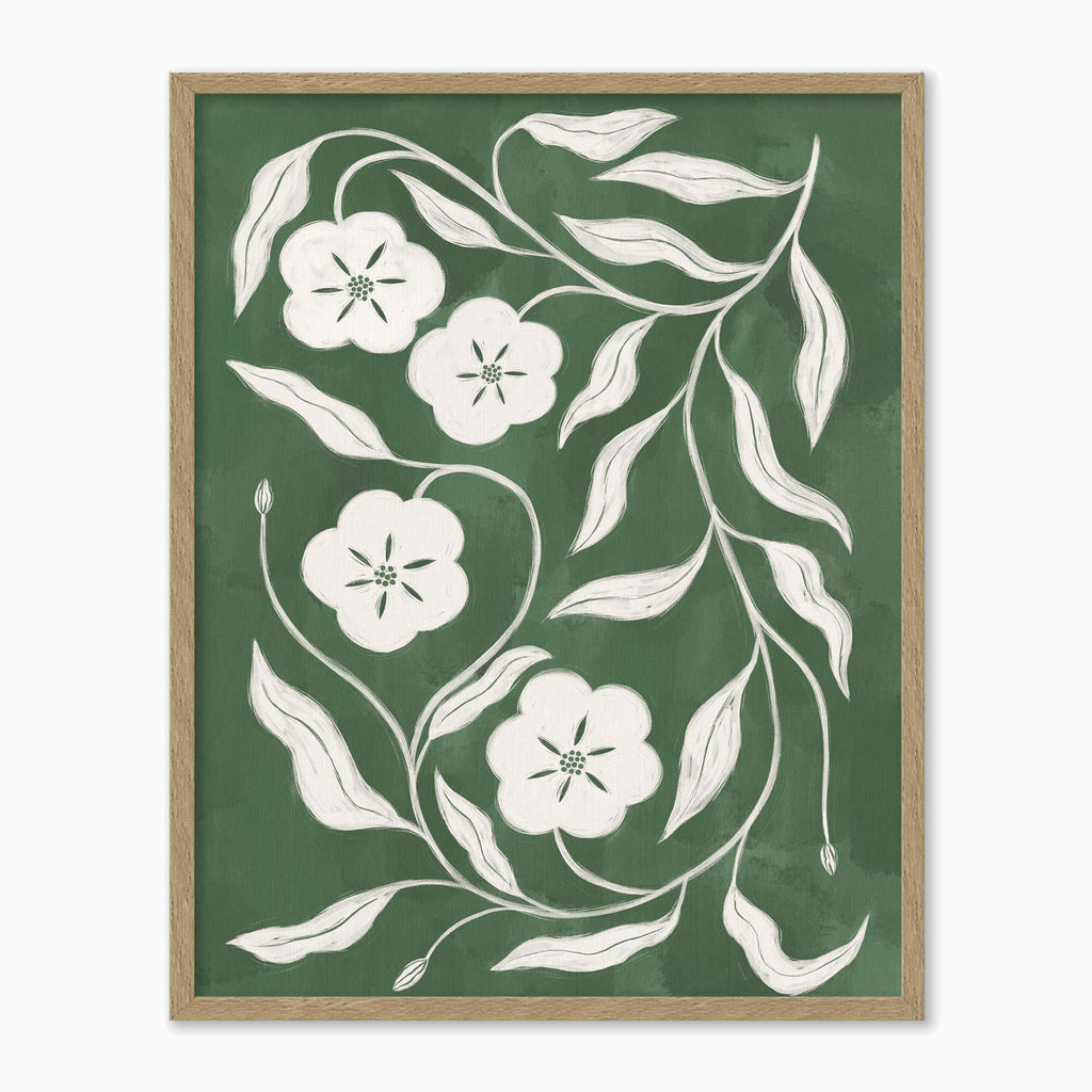 Framed Print-WF1213F - Floral Vine Framed Print-Whistlefish
