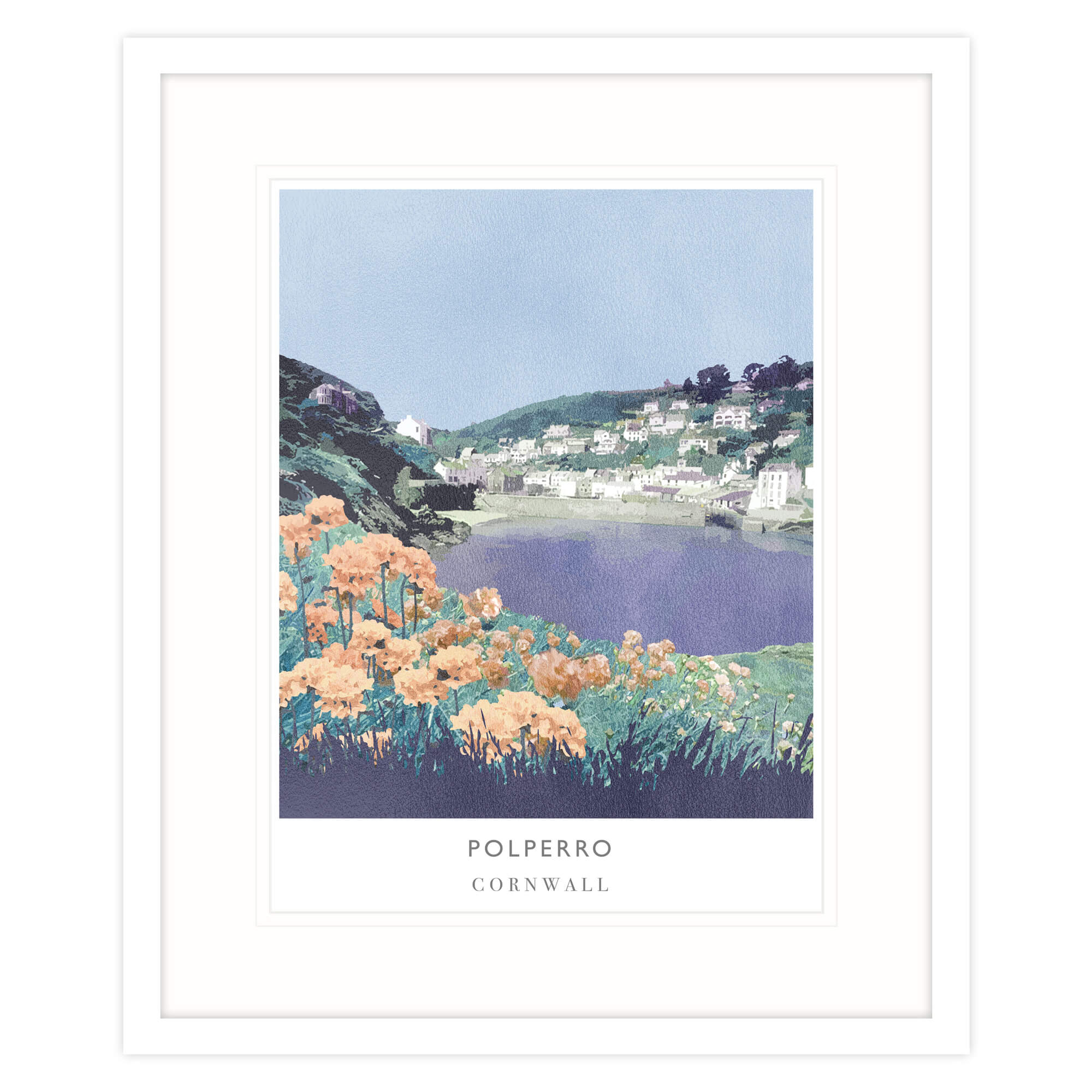 Framed Print-WF124F - Polperro Framed Print Large-Whistlefish