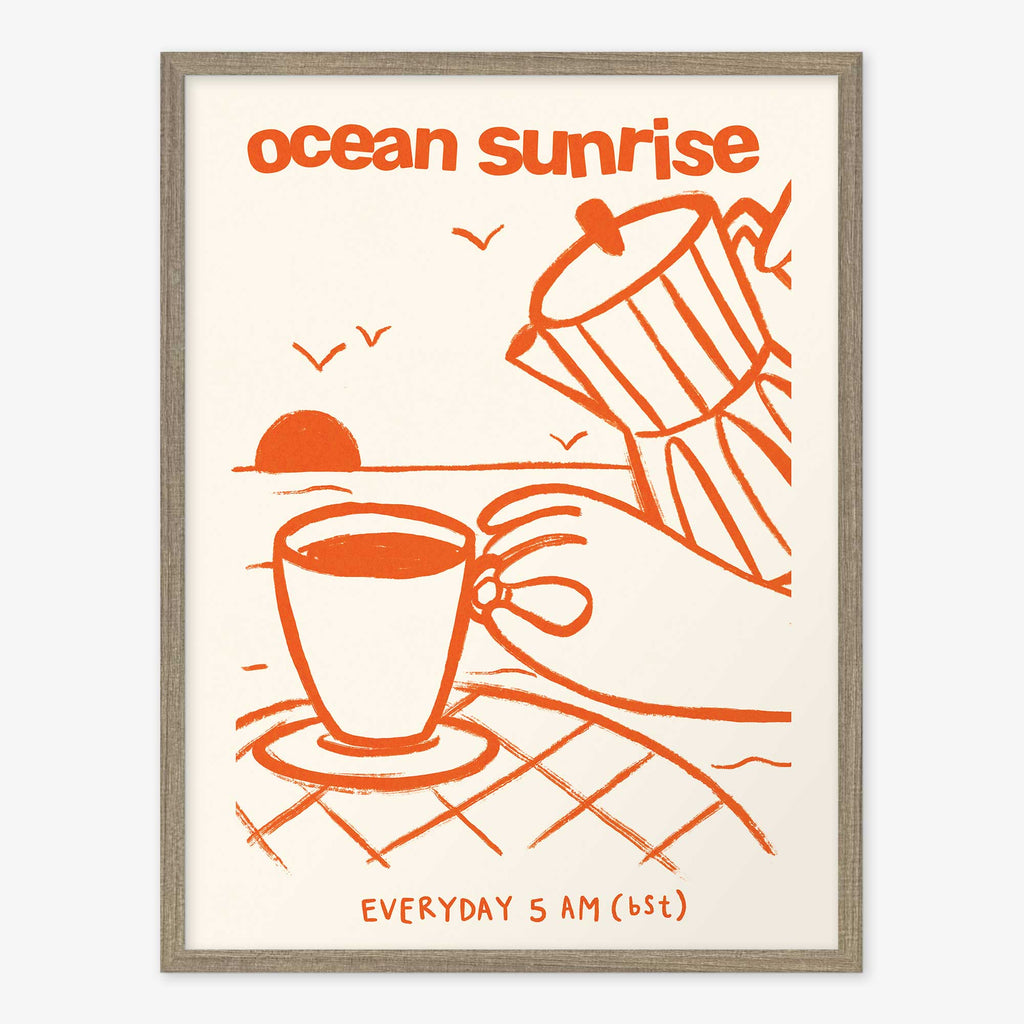 Framed Print-WF1252F - Ocean Sunrise Small Framed Print-Whistlefish