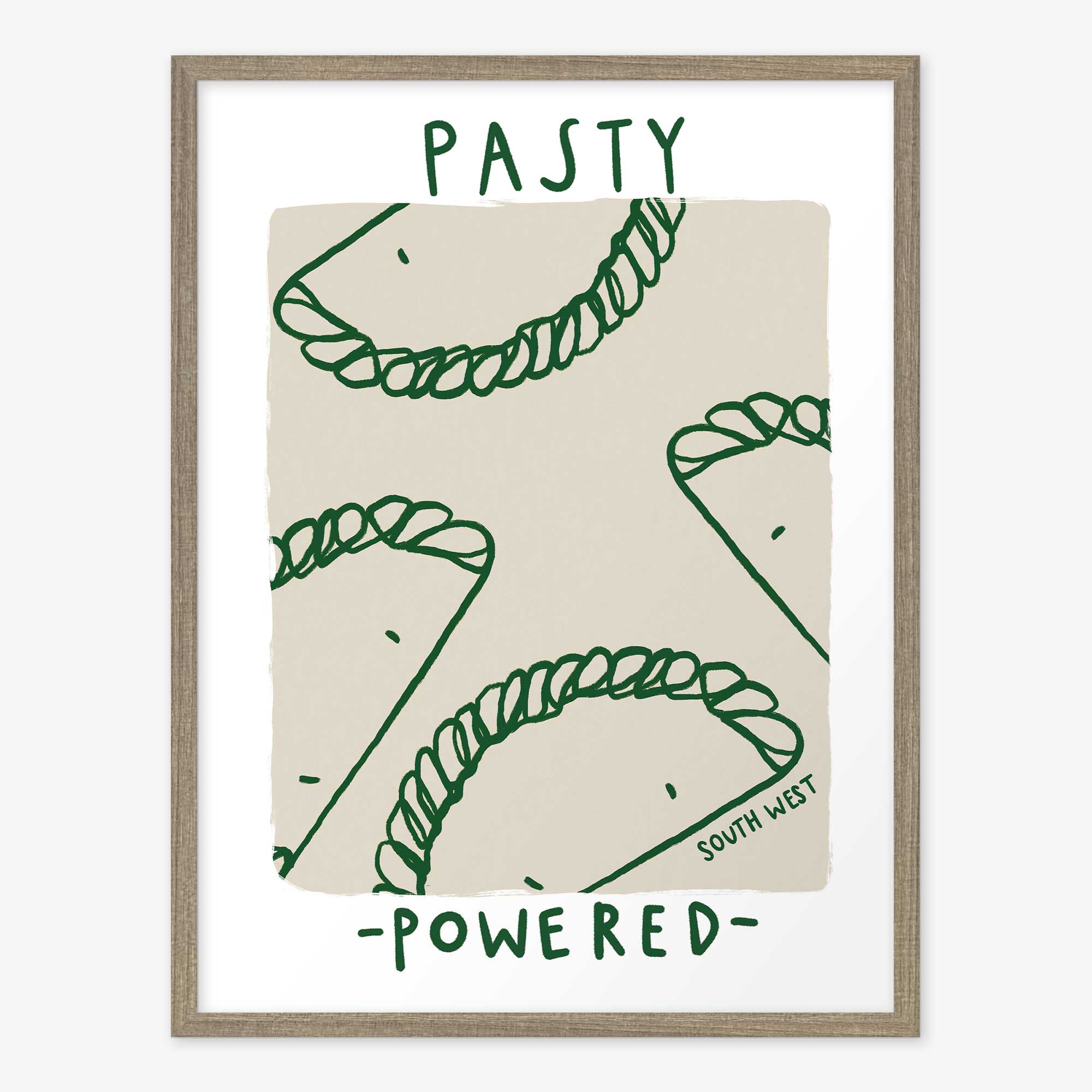 Framed Print-WF1253F - Pasty Powered Small Framed Print-Whistlefish