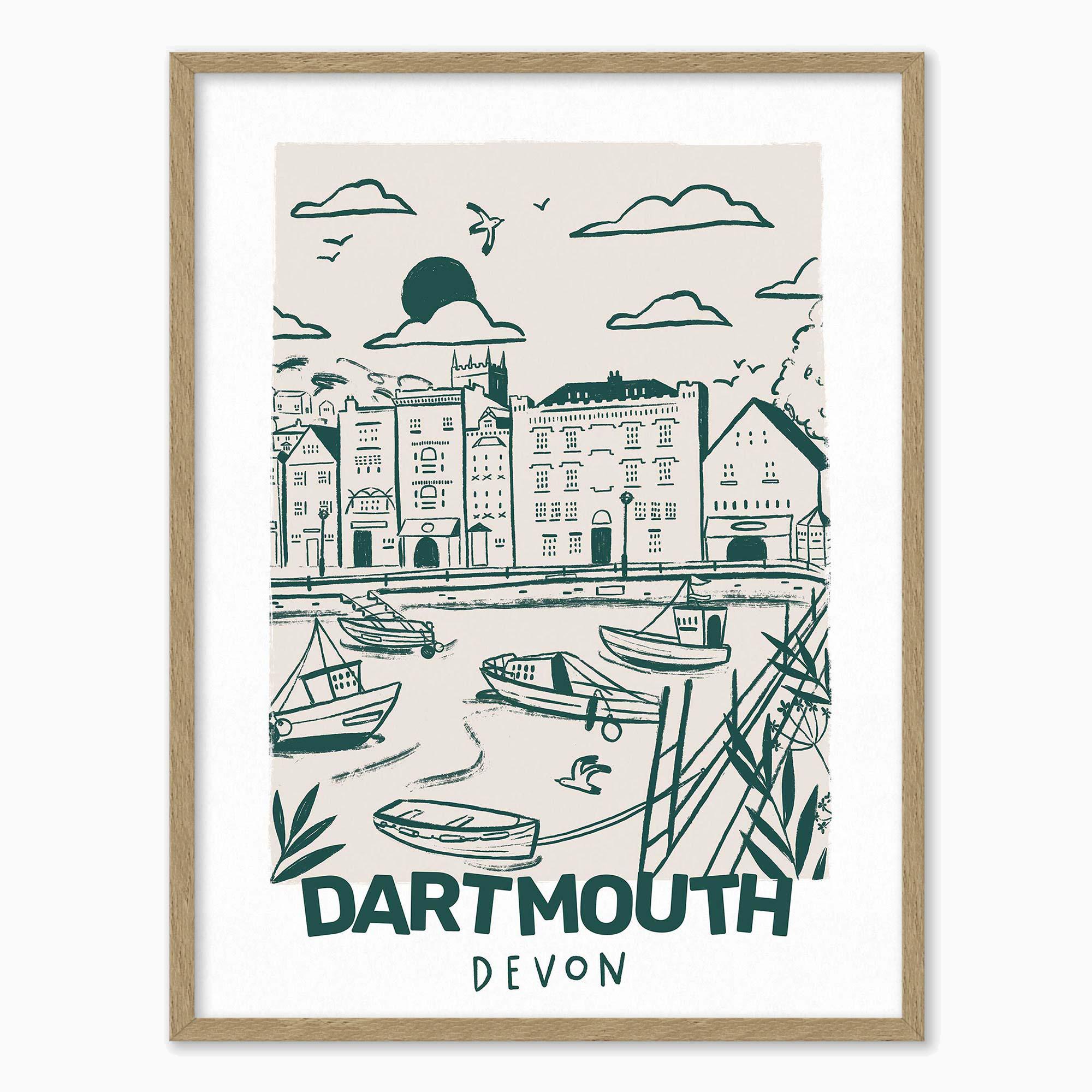 Framed Print-WF1263F - Dartmouth Small Framed Print-Whistlefish