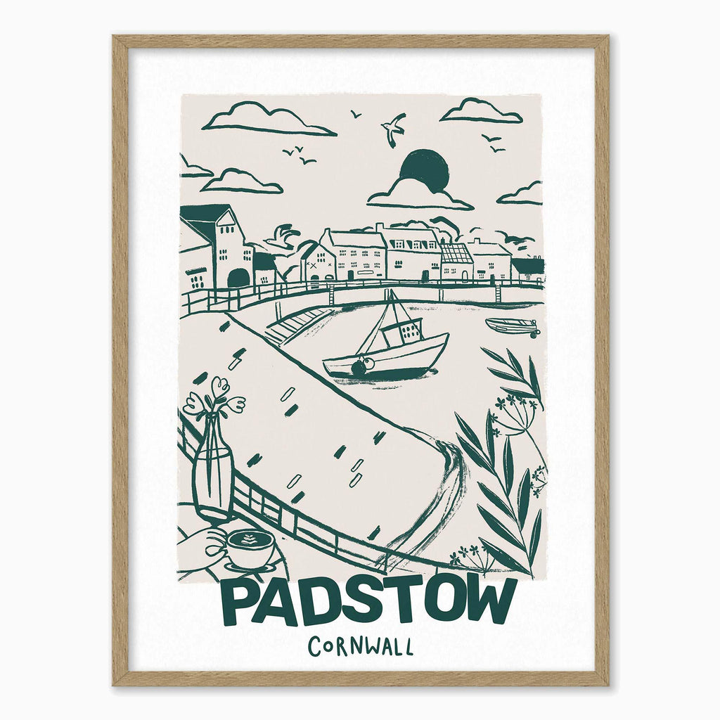 Framed Print-WF1264F - Padstow Small Framed Print-Whistlefish