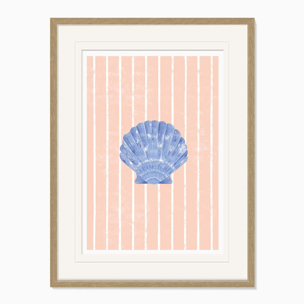 Framed Print-WF1269F - Beach House Shell Small Framed Print-Whistlefish