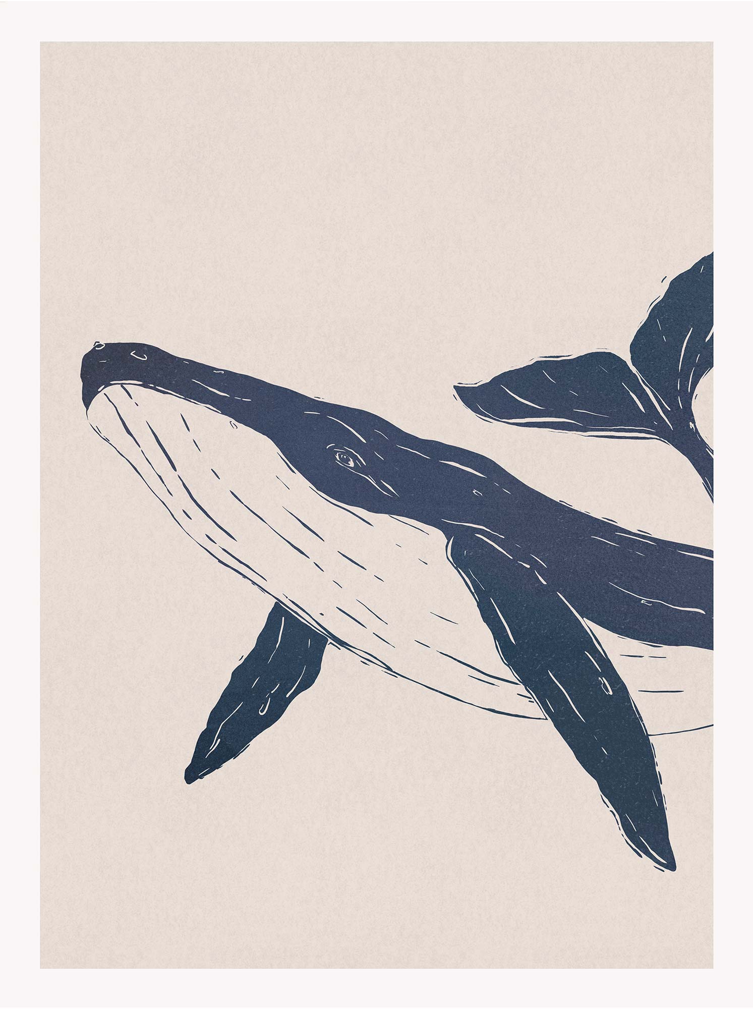 Framed Print-WF1278F - Whale Small Framed Print-Whistlefish