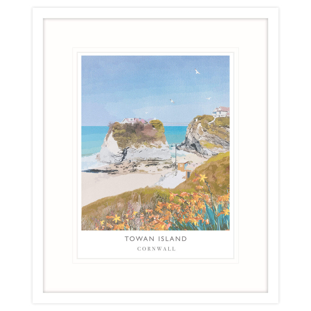 Framed Print-WF136F - Towan Island-Whistlefish