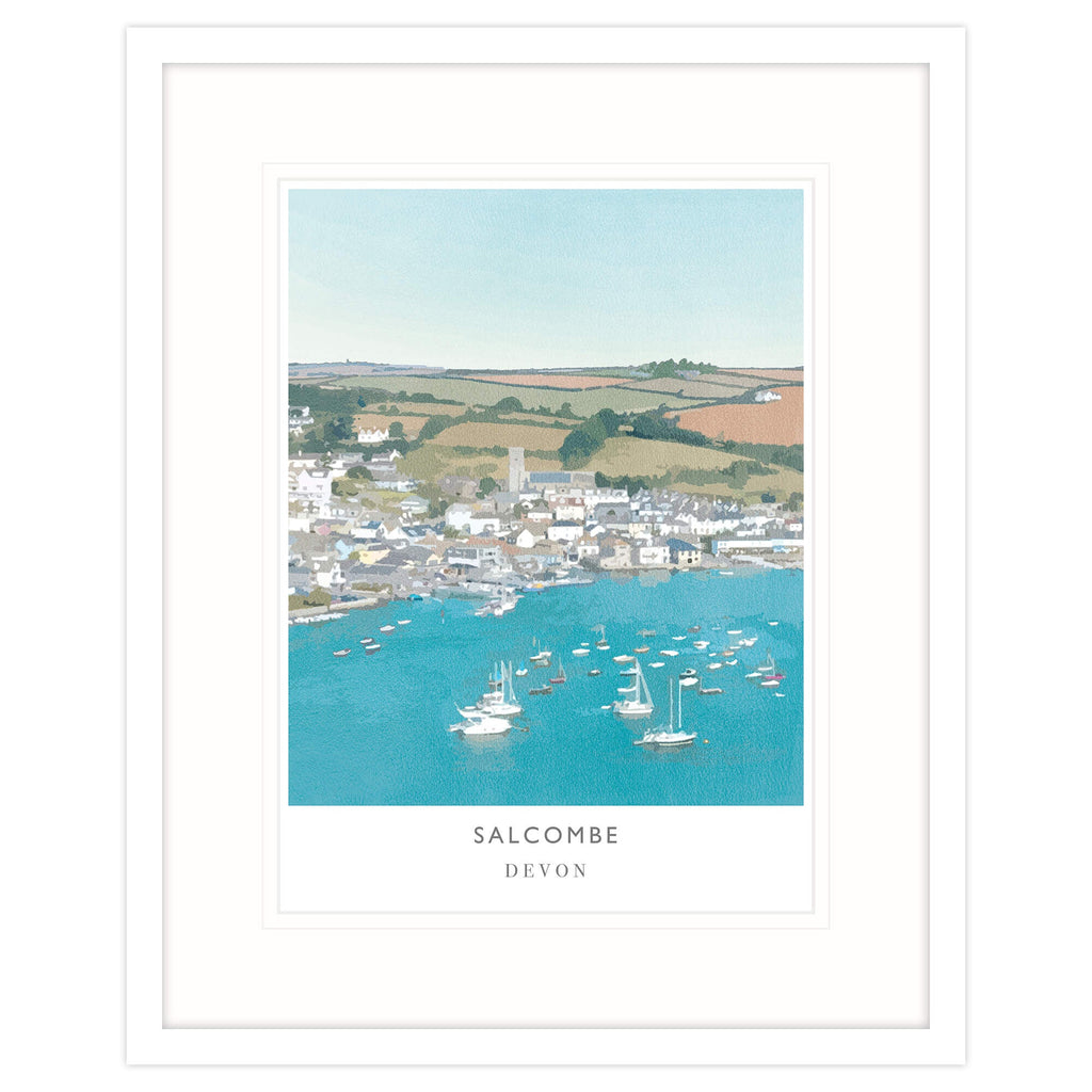 Framed Print-WF174F - Salcombe Framed Print-Whistlefish