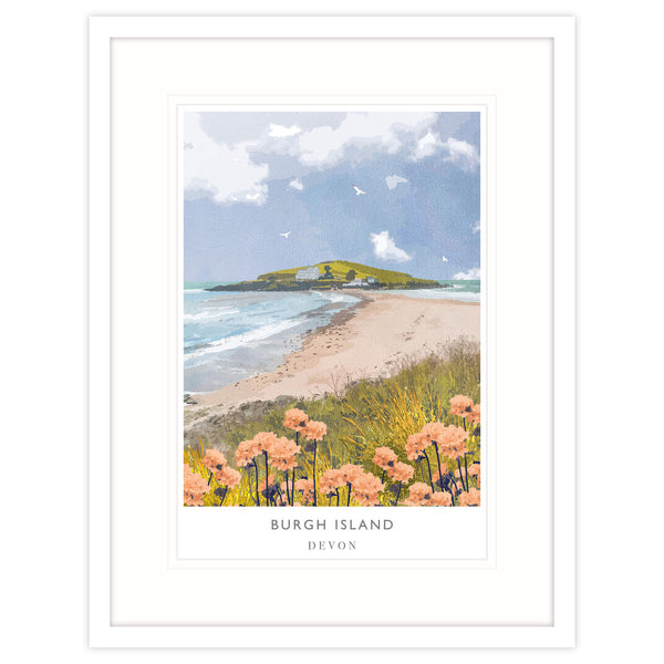 Framed Print-WF206F - Burgh Island Large Framed Print-Whistlefish