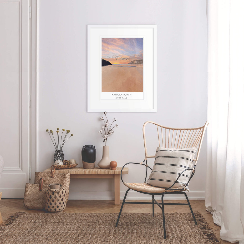 Framed Print-WF258F - Mawgan Porth Large Framed Print-Whistlefish