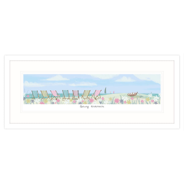 Framed Print-WF269F - Spring Deckchairs-Whistlefish