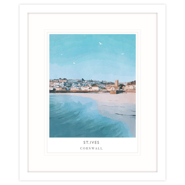 Framed Print-WF338F - Incoming Tide, St Ives Framed Print-Whistlefish