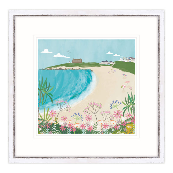 Framed Print-WF477F - Fistral Beach in the Spring Framed Print-Whistlefish